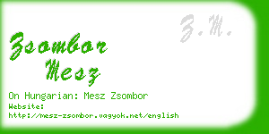 zsombor mesz business card